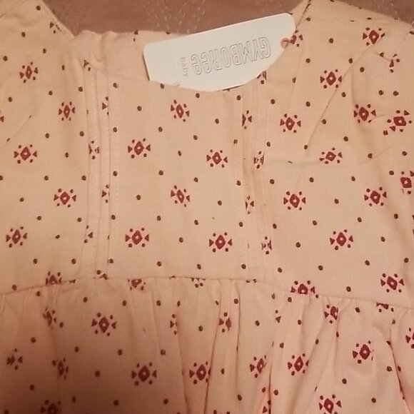 NWT~GYMBOREE~Pink Ditsy Print Short Sleeve DRESS~18-24m/2T - Picture 3 of 3